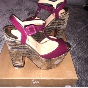 Authentic Christian Louboutin wedge Heels